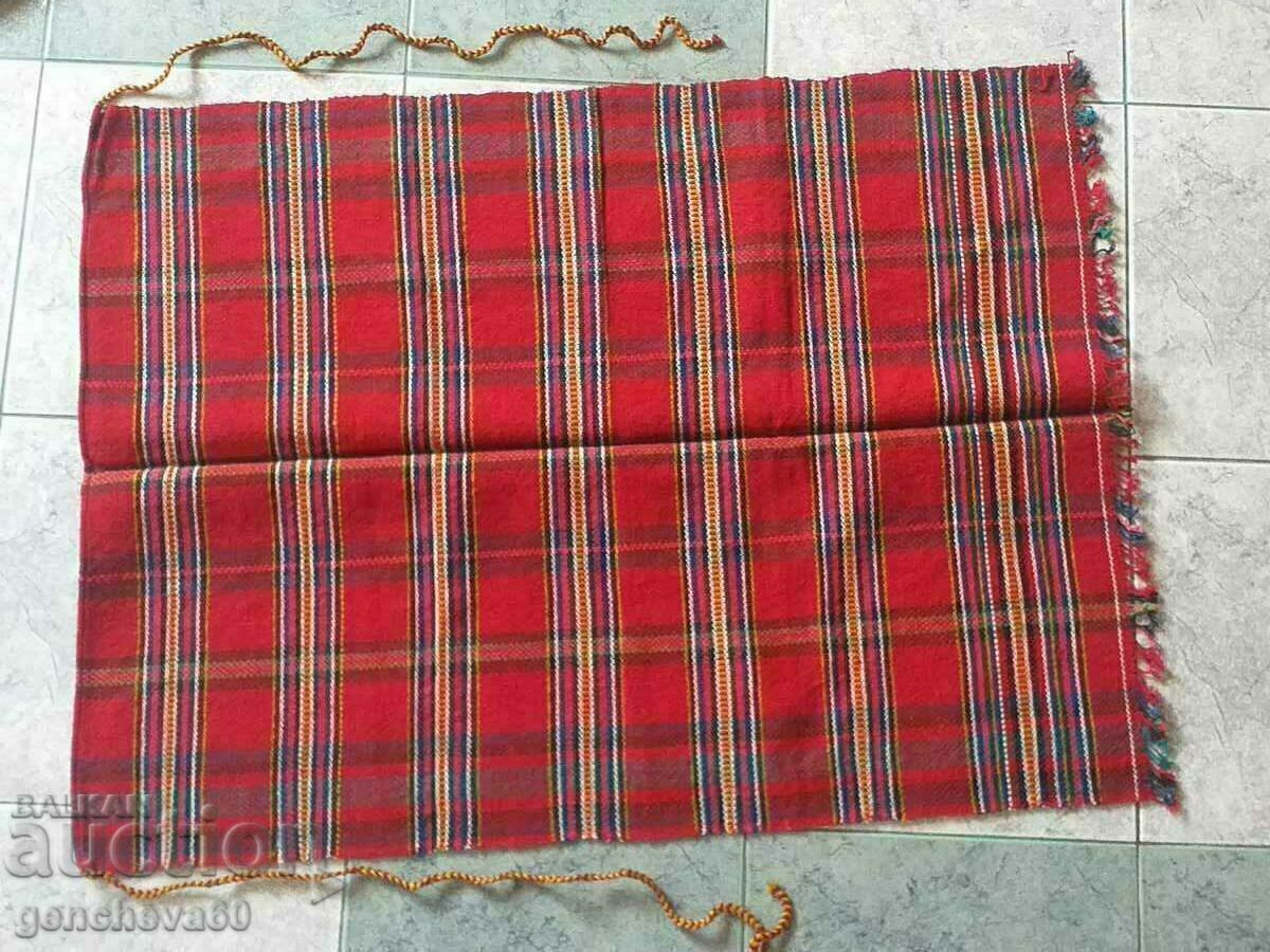 Authentic Hand-Woven Red Plaid Apron Authentic Hand-Woven Red Plaid Apron