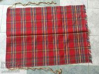 Large authentic apron / hand-woven plaid