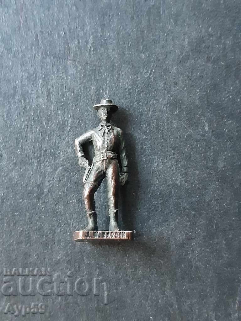 The Kinder-Cowboy bronze figure by J.W.HARDIN.