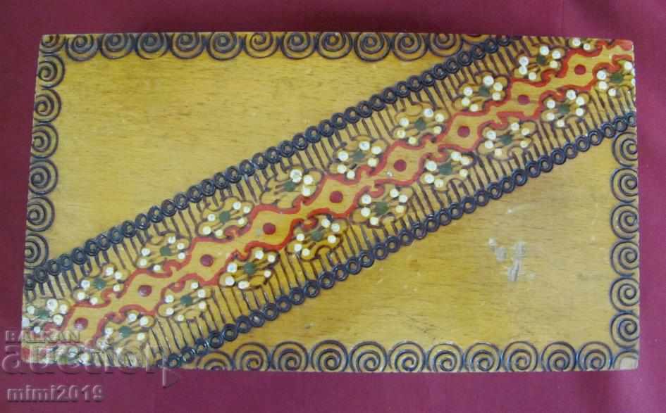 30s Wooden Jewelry Box handmade - 6