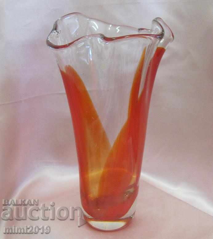 Old Crystal Vase handmade