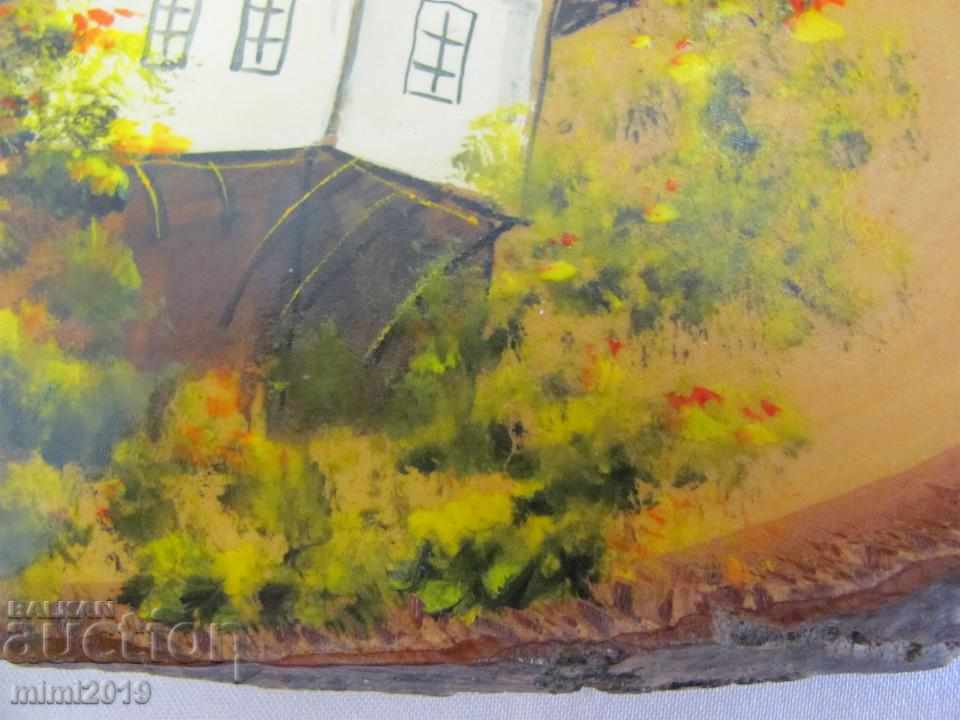 Auction Original Painting - Wide Bow Oil on Wood Bulgaria Auction Original Painting - Wide Bow Oil on Wood Bulgaria