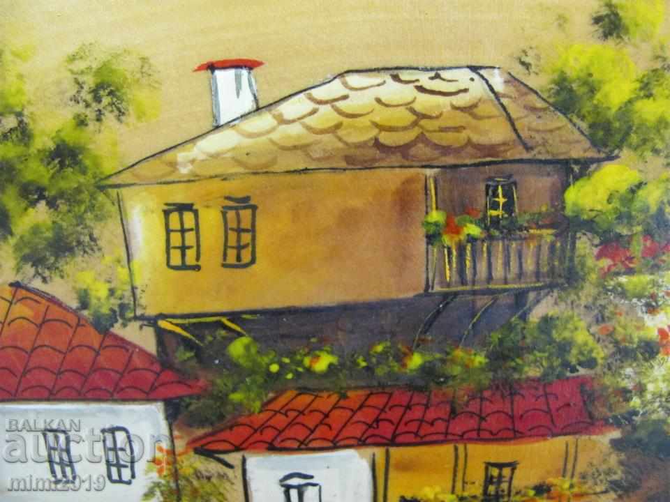 Original Painting - Wide Bow Oil on Wood Bulgaria - 6 Original Painting - Wide Bow Oil on Wood Bulgaria - 6