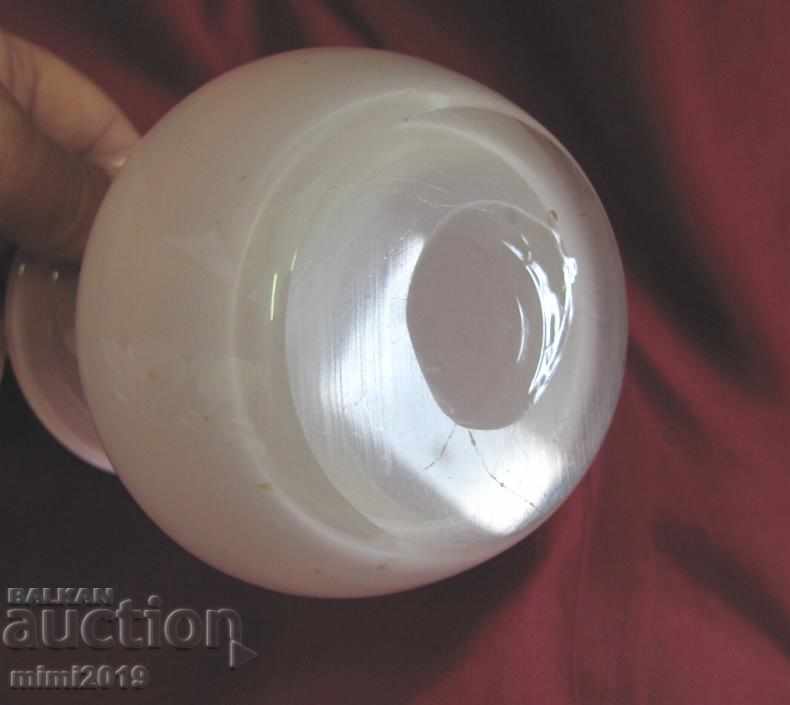 Old Crystal Vase - pink crystal - 7 Old Crystal Vase - pink crystal - 7