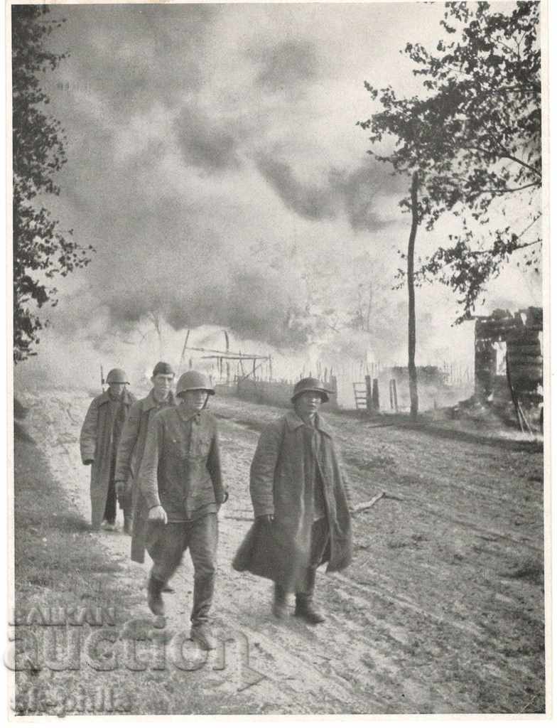 Poză veche - soldați germani din al doilea război mondial
