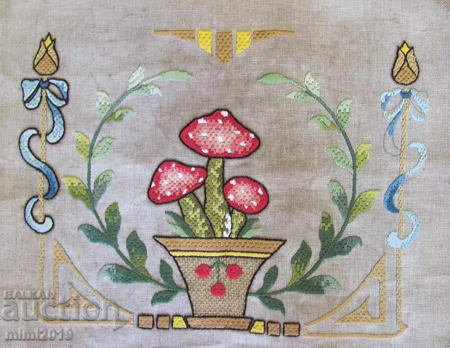 19th Century Hand Embroidery Panel, Cotton Tapestry with price 40.00 BGN | € 20.45 19th Century Hand Embroidery Panel, Cotton Tapestry with price 40.00 BGN | € 20.45