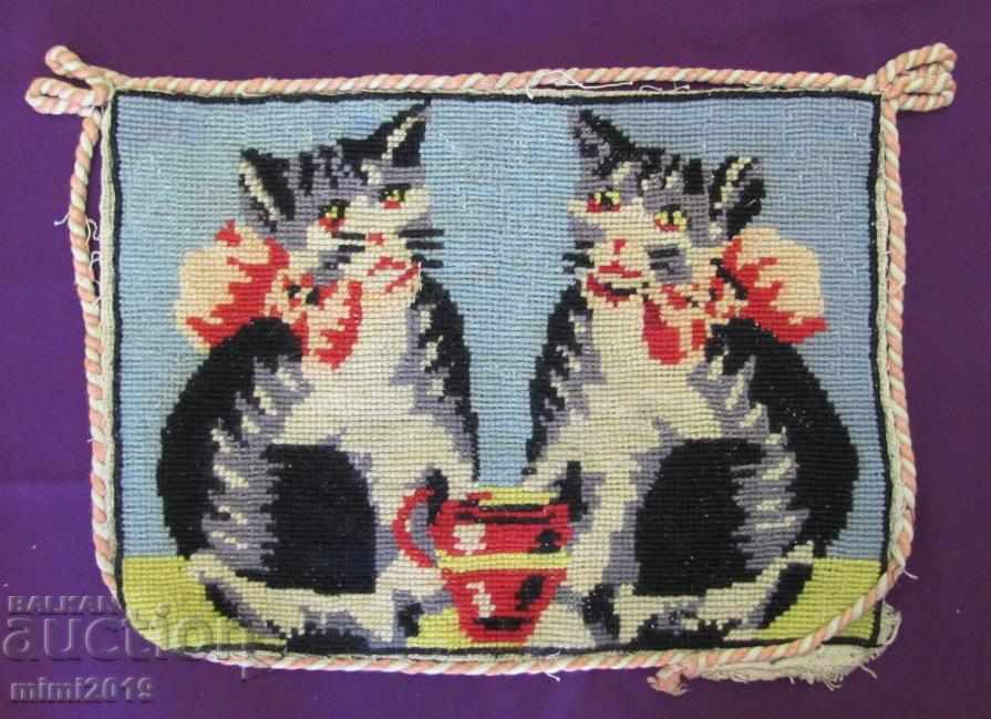 Delivery of 19th century 2 pcs. Hand Sewn Wool Tapestries Delivery of 19th century 2 pcs. Hand Sewn Wool Tapestries