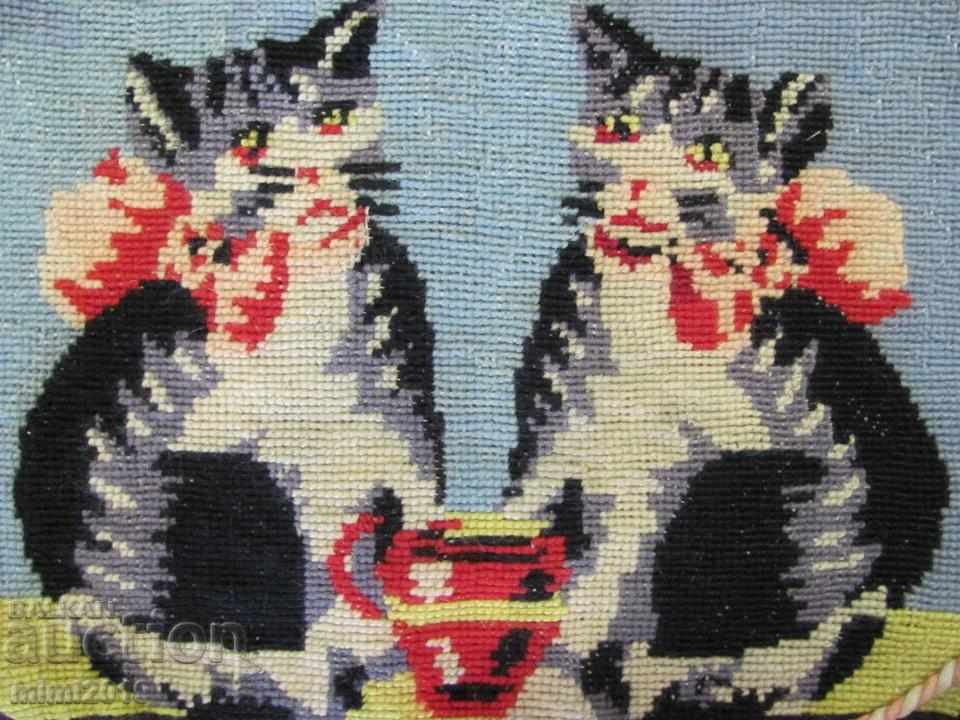 19th century 2 pcs. Hand Sewn Wool Tapestries - 5 19th century 2 pcs. Hand Sewn Wool Tapestries - 5