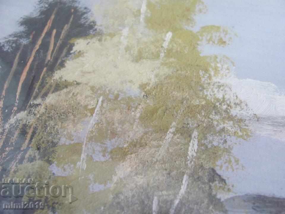 Old Painting oil on cardboard Signed Totev - 5 Old Painting oil on cardboard Signed Totev - 5