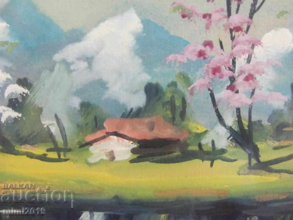 Auction Old Painting oil on cardboard Auction Old Painting oil on cardboard