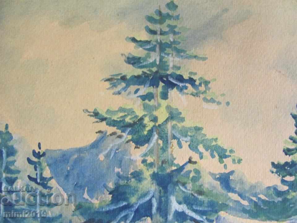 Delivery of Very Old Watercolor Signed