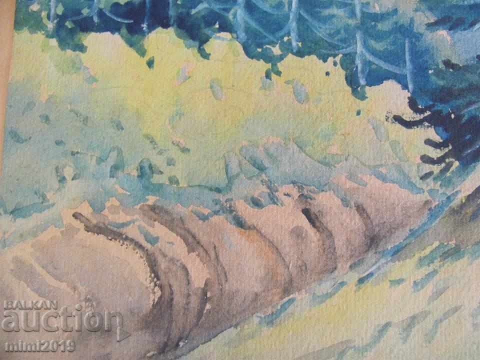 Very Old Watercolor Signed - 6