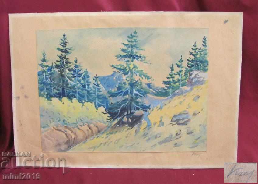 Very Old Watercolor Signed