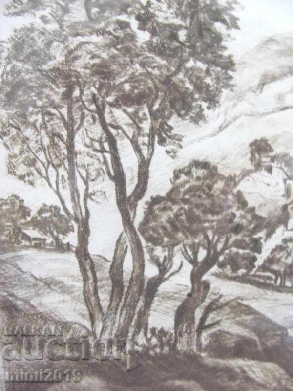 Original Engraving author's copy, signed Gavazov - 6 Original Engraving author's copy, signed Gavazov - 6