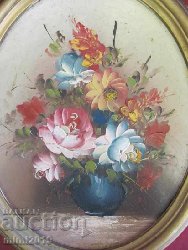 Old Painting Vase with Flowers oil on cardboard with price 45.00 BGN | € 23.01 Old Painting Vase with Flowers oil on cardboard with price 45.00 BGN | € 23.01
