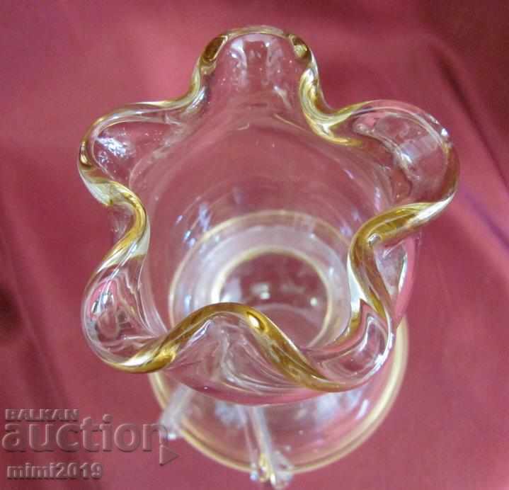 Auction 30s Art Deco Hand Grinded Crystal Vase Auction 30s Art Deco Hand Grinded Crystal Vase