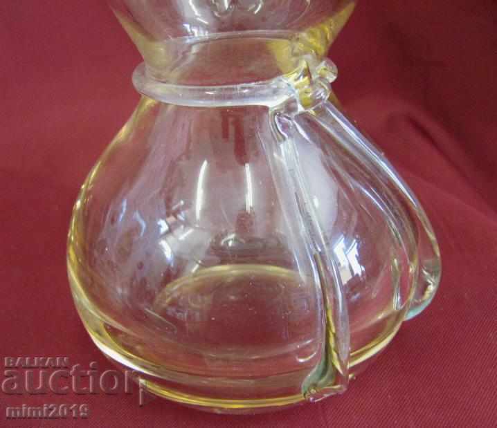 30s Art Deco Hand Grinded Crystal Vase - 7 30s Art Deco Hand Grinded Crystal Vase - 7