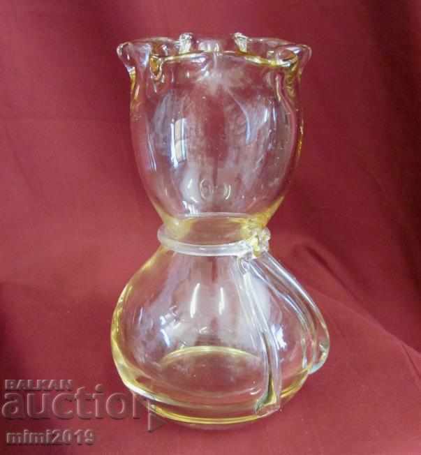 30s Art Deco Hand Grinded Crystal Vase 30s Art Deco Hand Grinded Crystal Vase