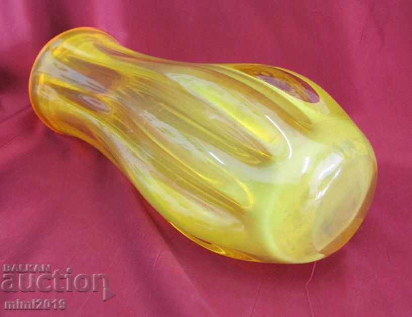 30s Art Deco Χειροποίητο Κρύσταλλο Βάζο - 5 30s Art Deco Χειροποίητο Κρύσταλλο Βάζο - 5