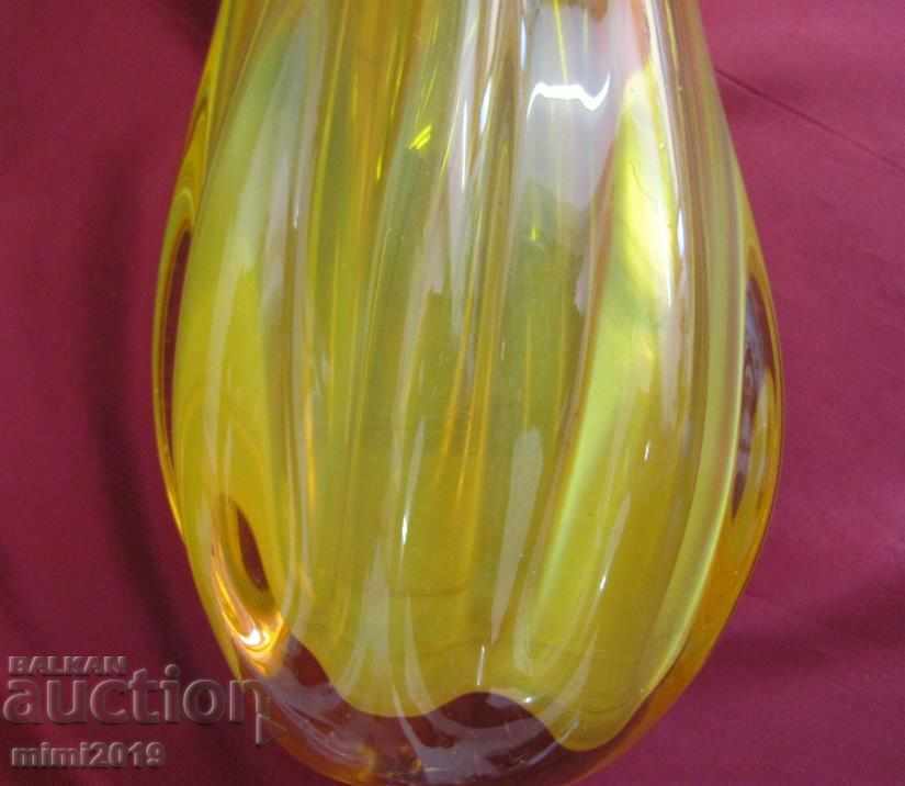 30s Art Deco Χειροποίητο Κρύσταλλο Βάζο - 6 30s Art Deco Χειροποίητο Κρύσταλλο Βάζο - 6