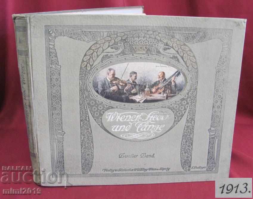 1913. Cartea de dans Wiener Lieder und Tanze rară