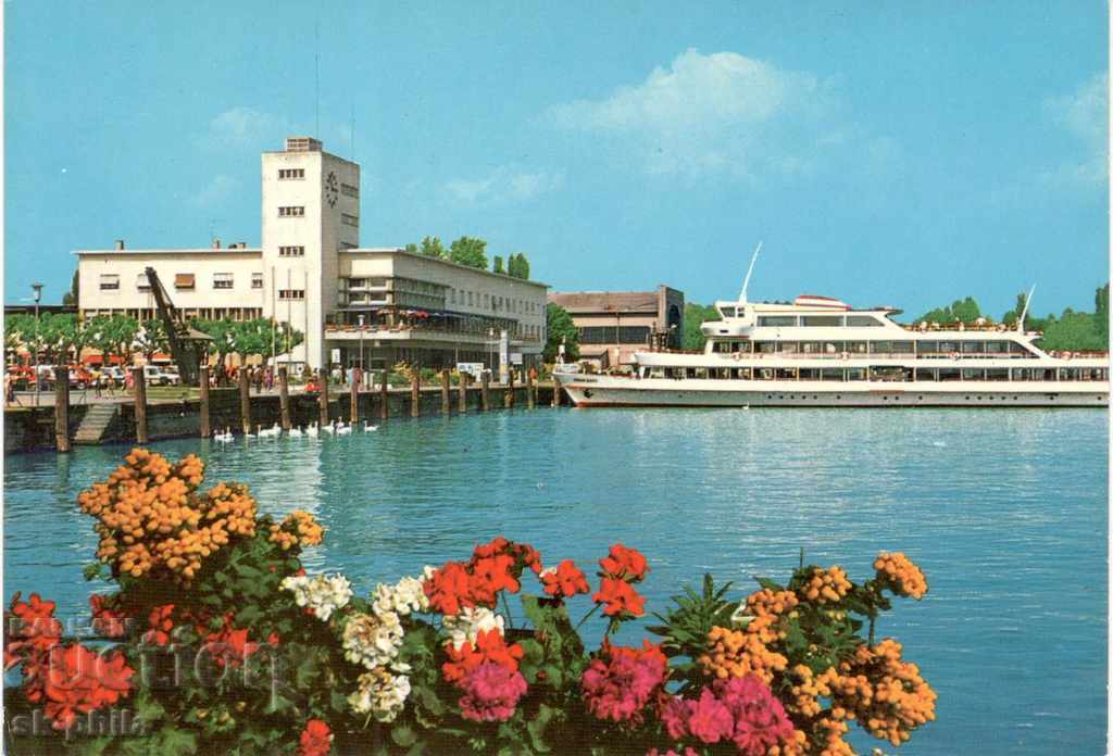Old postcard - Bodensee, Cruise ship