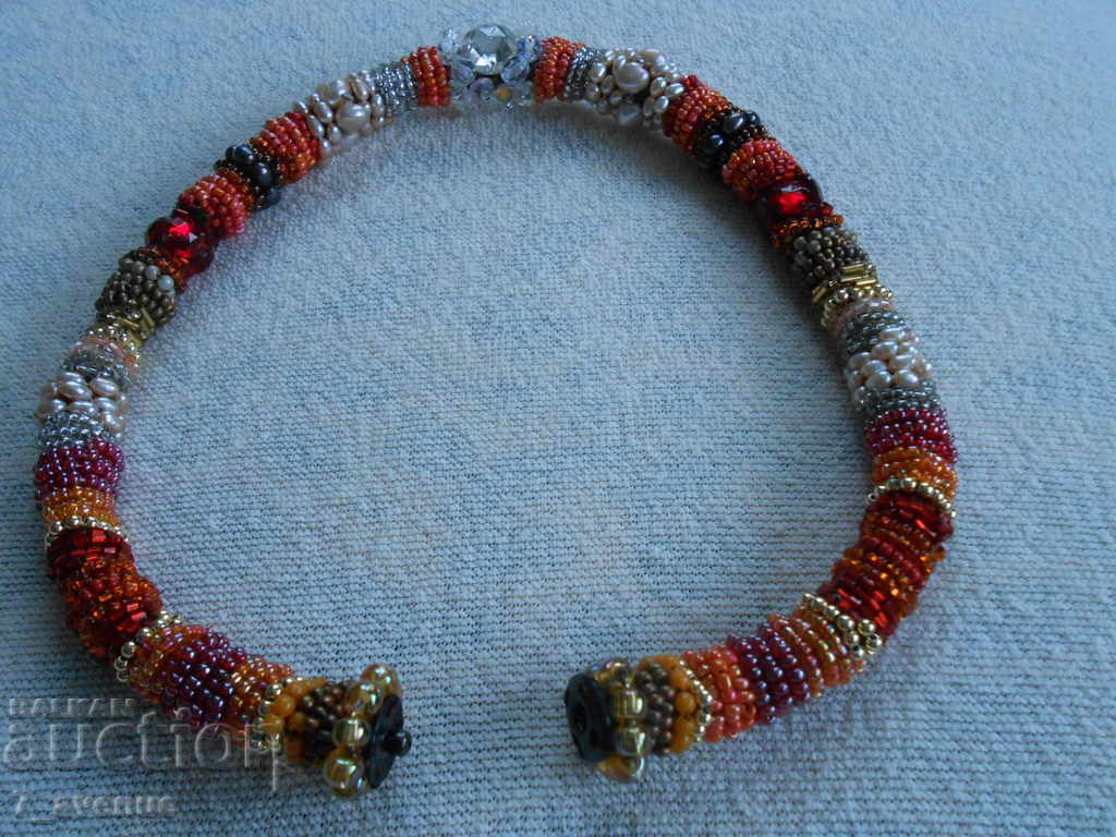 Auction  Ethno necklace, for costume, without buckles, handmade from super level