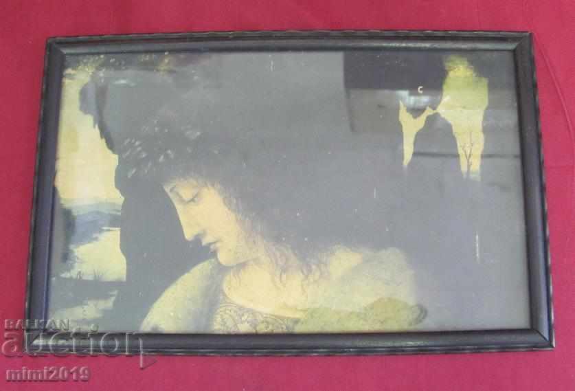 19th Century Wooden Frame Chromolithography Rare 19th Century Wooden Frame Chromolithography Rare