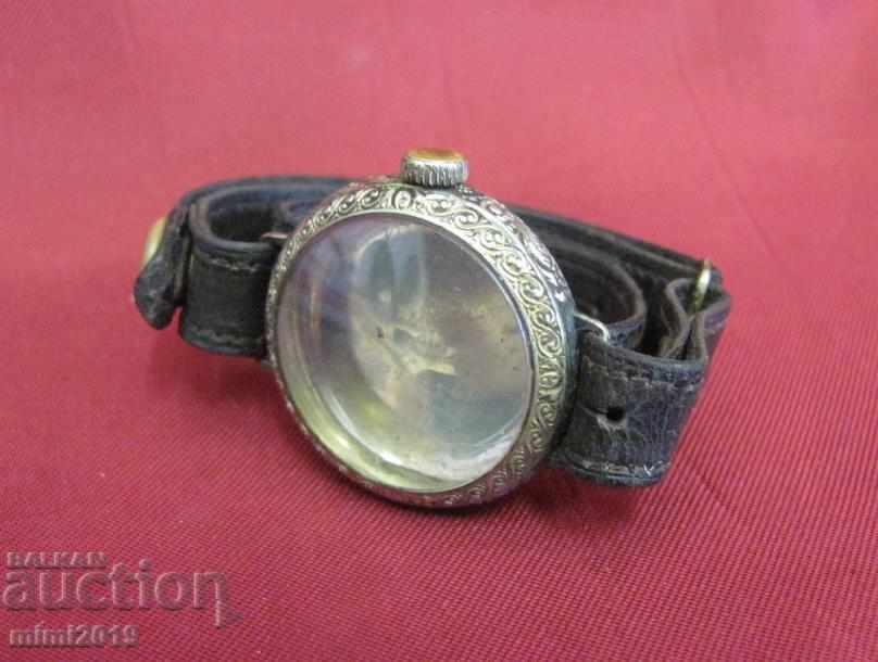 Auction 19th Century Watch Case Elgin Tivoli Gold Plated Leather Strap Auction 19th Century Watch Case Elgin Tivoli Gold Plated Leather Strap