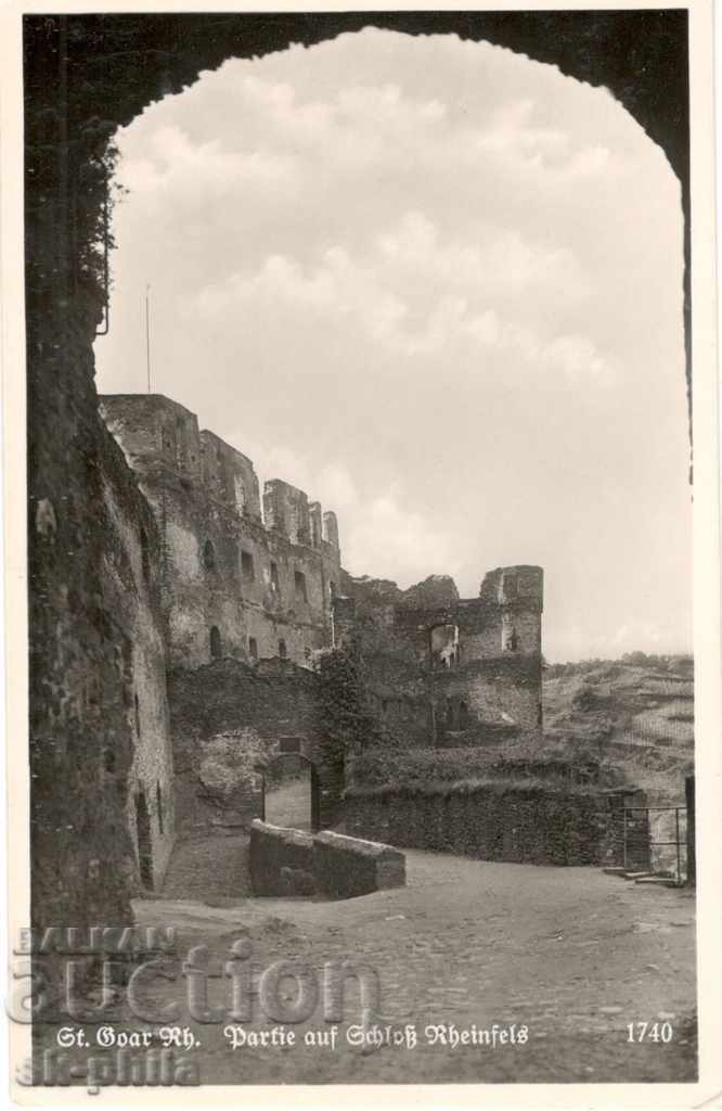 Old postcard - St. Goar, Remains of a medieval castle