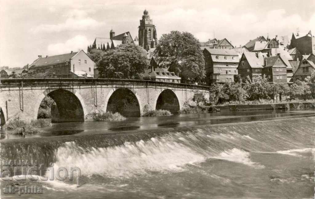 Carte poștală veche - Wetzlar, Pod și Catedrală