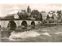 Παλιά καρτ ποστάλ - Wetzlar, γέφυρα και καθεδρικός ναός