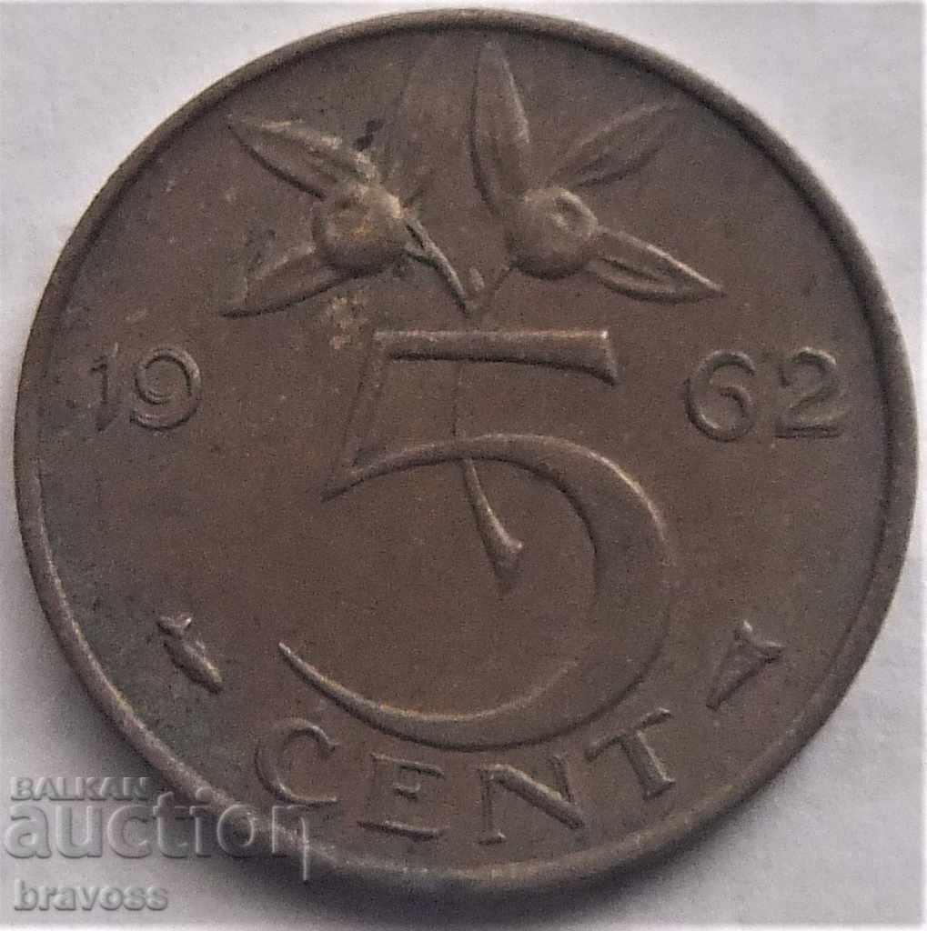 Холандия  - 5 ц..1962
