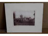 . BURIAL CARRIAGE CARRIAGE HORSE OLD PHOTO CARDBOARD