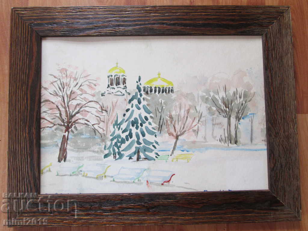 old Painting, watercolor, signed - 5