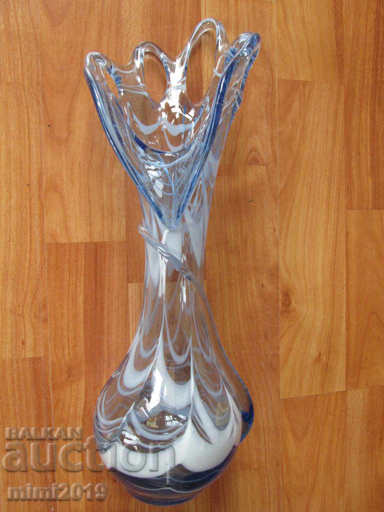 Old crystal vase, handmade - 6 Old crystal vase, handmade - 6