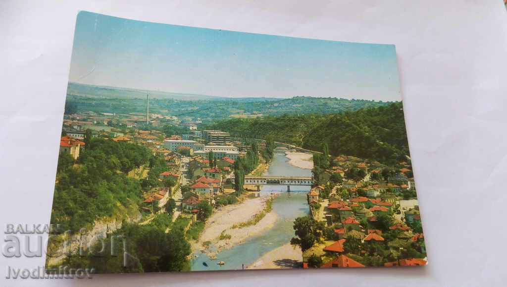 П К Ловеч Общ изглед с река Осъм 1973