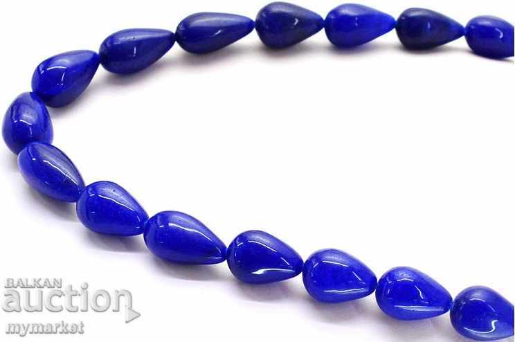 Natural sapphire / beads, smooth / 30 mm.