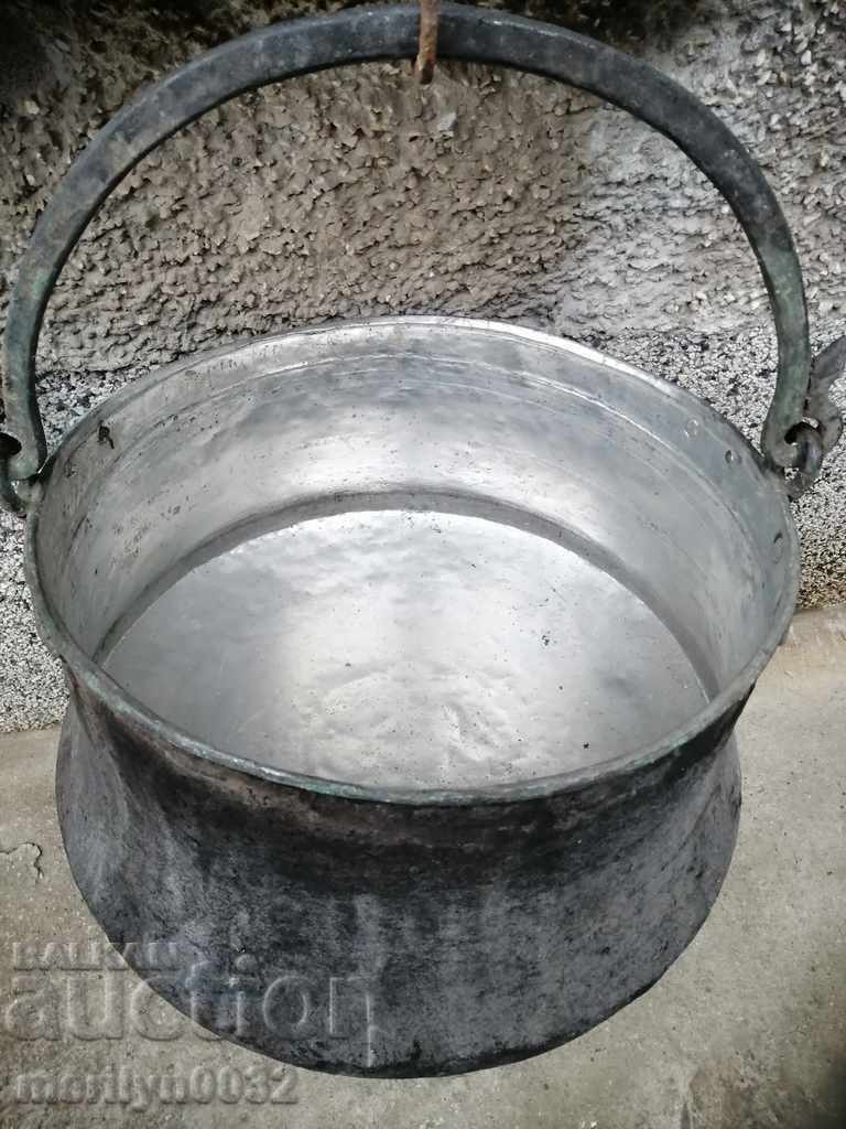 Old harania, copper vessel, large cauldron, copper, dustpan - 7 Old harania, copper vessel, large cauldron, copper, dustpan - 7