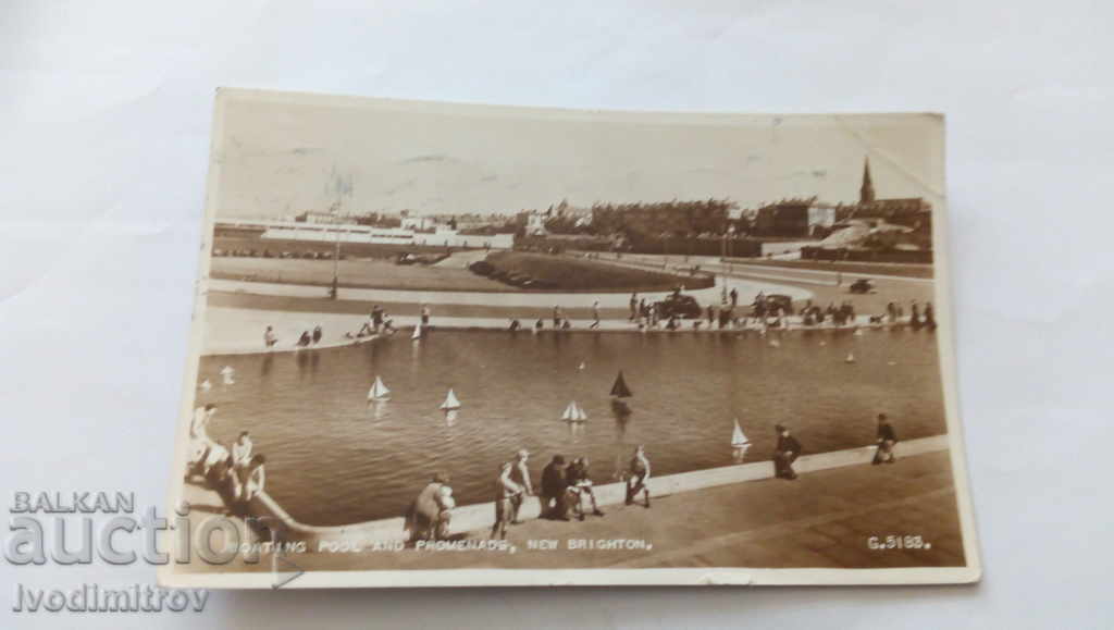 П К New Brighton Boating pool and Promenade 1956