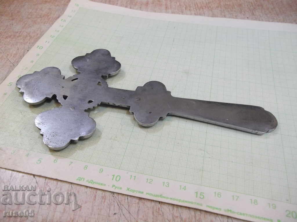 Cruce de oțel medicală și crucifix din bronz alb - 178 g - 5