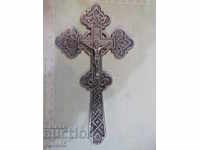 Cruce de oțel medicală și crucifix din bronz alb - 178 g