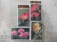 Lot of 4 pcs. matches with flowers bulgarian