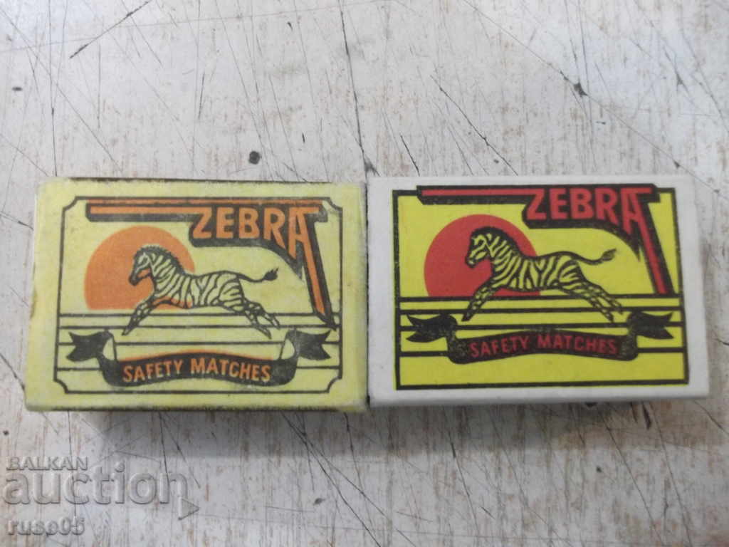 Auction Lot of 2 pcs. "ZEBRA" matches Auction Lot of 2 pcs. "ZEBRA" matches
