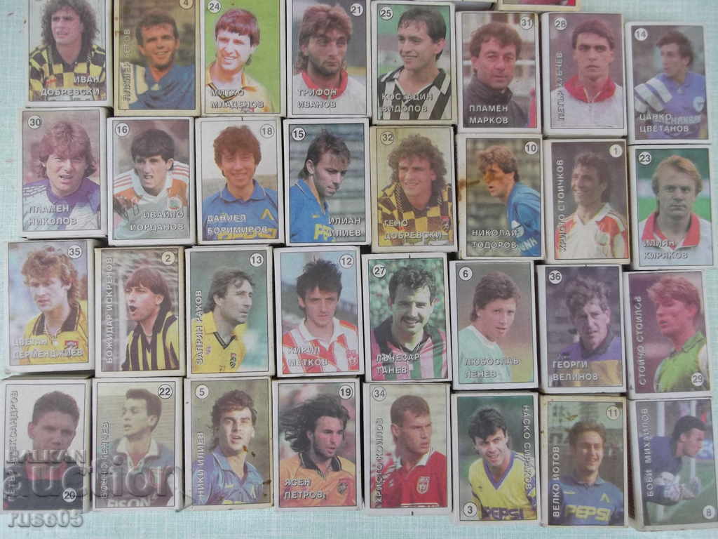 Lot of 37 pcs. Bulgarian. matches with football and car images - 6 Lot of 37 pcs. Bulgarian. matches with football and car images - 6