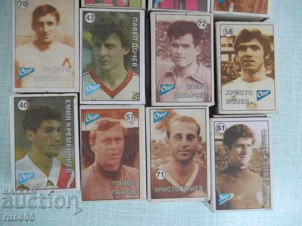 Delivery of Lot of 13 pcs. Bulgarian. matches with football and car images Delivery of Lot of 13 pcs. Bulgarian. matches with football and car images