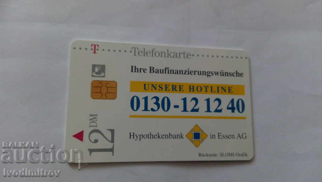 Deutche Telecom Hypothekenbank and Essen AG phonecards with price 0.45 BGN | € 0.23 Deutche Telecom Hypothekenbank and Essen AG phonecards with price 0.45 BGN | € 0.23
