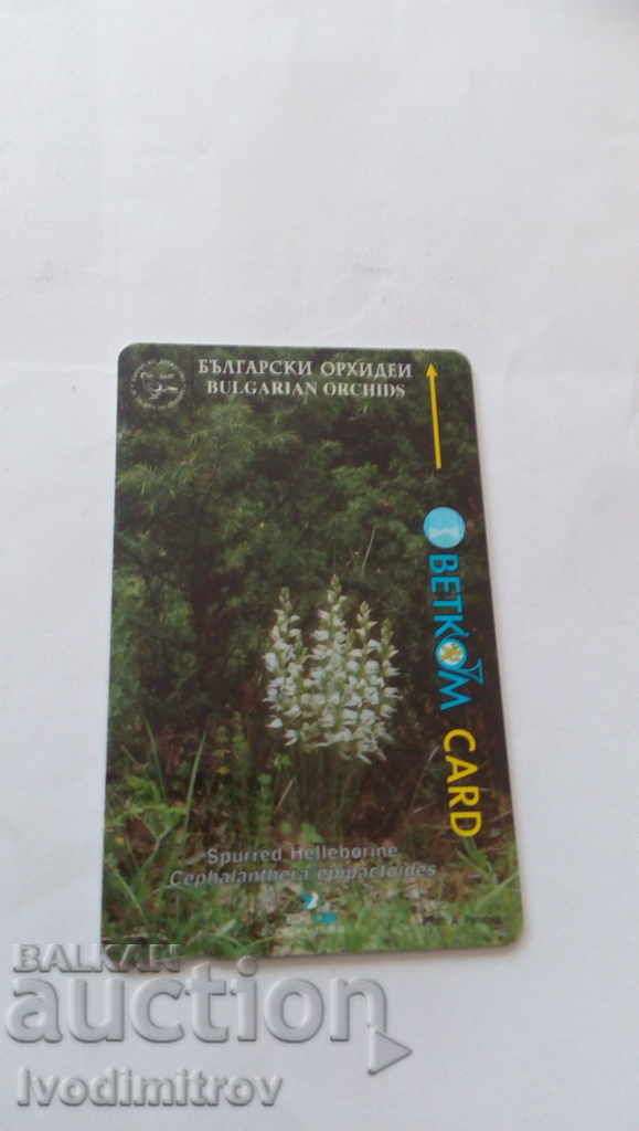 Phonecard Betkom Bulgarian Orchids Spurred Helleborine