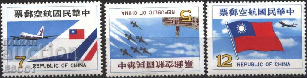 Чисти марки Авиация Самолети Флаг 1980 от Тайван