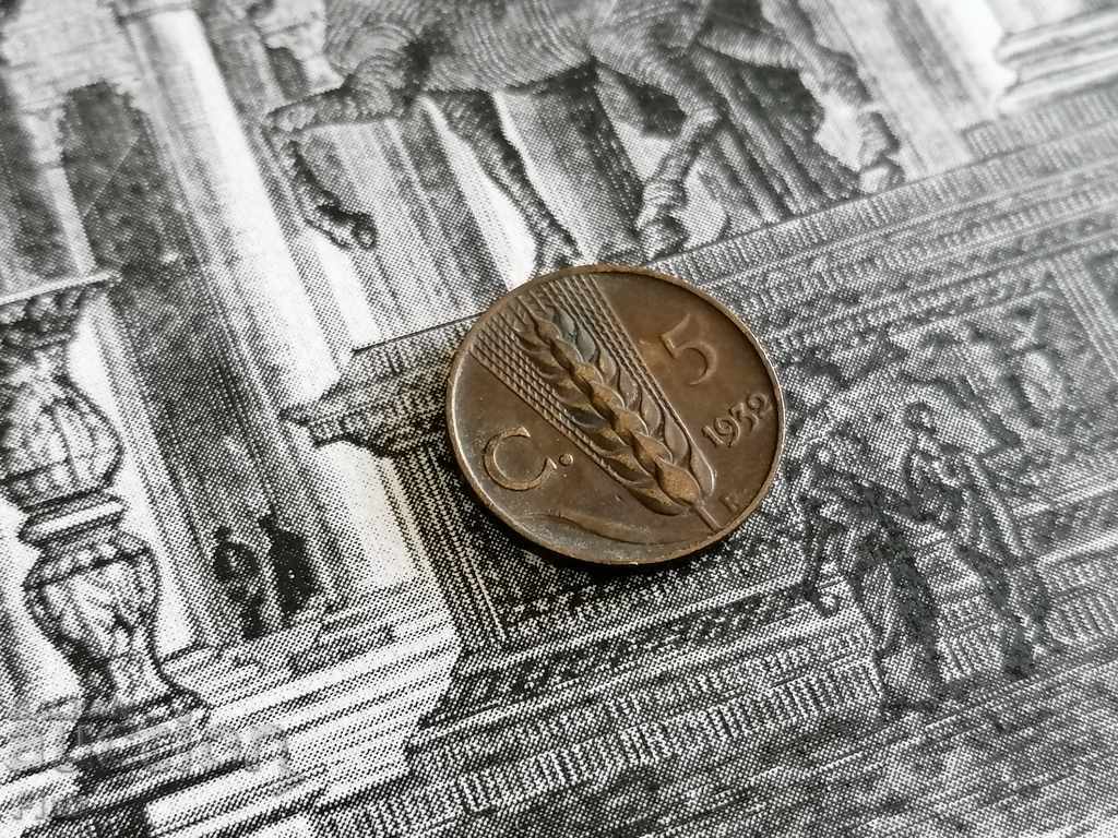 Монета - Италия - 5 чентесими | 1932г.